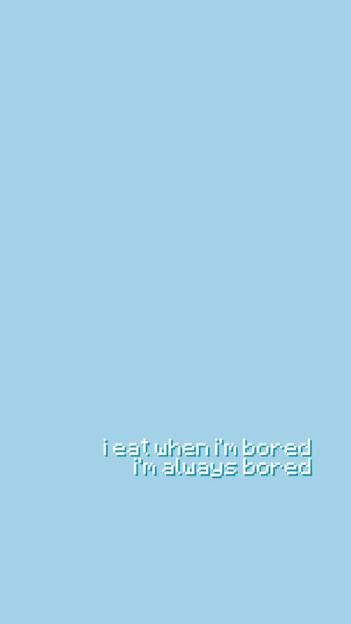 Download Cute Pastel Blue Aesthetic I Eat Wallpaper | Wallpapers.com