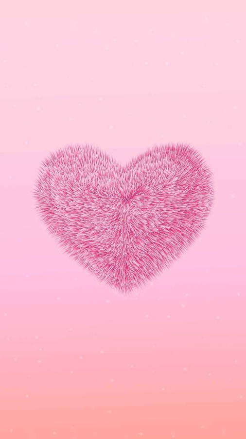 Provisional Velas Controversia Download Cute Pink Fluffy Heart Wallpaper | Wallpapers.com