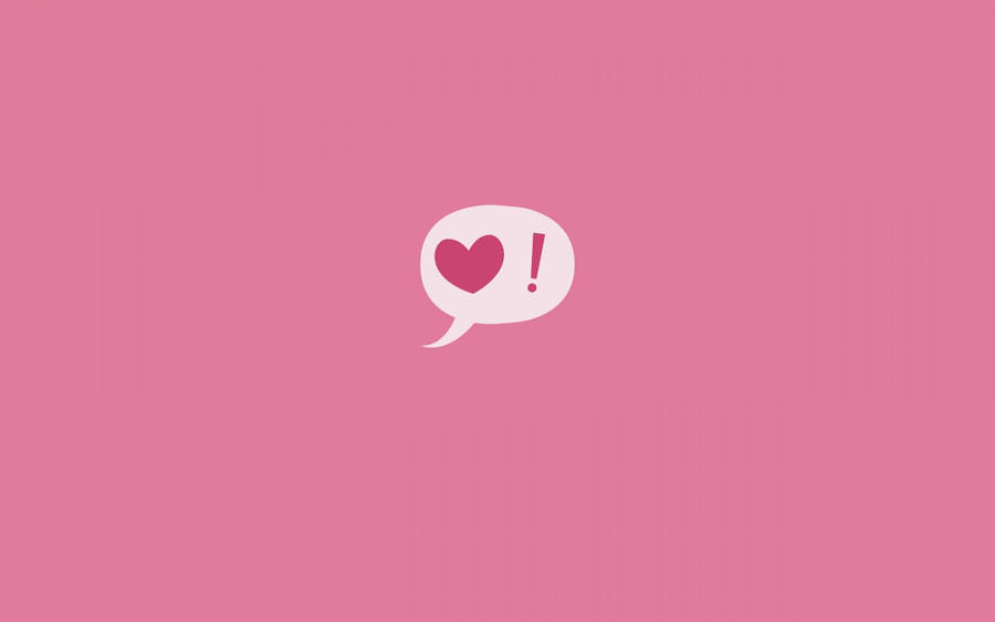 Download Cute Pink Love Speech Bubble Wallpaper | Wallpapers.com