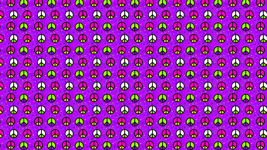 Cute Purple Peace Pattern wallpaper