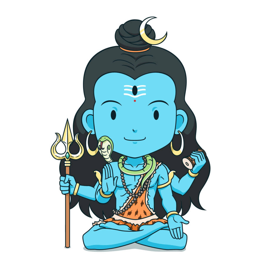 Download Cute Shiva Cartoon Wallpaper | Wallpapers.com