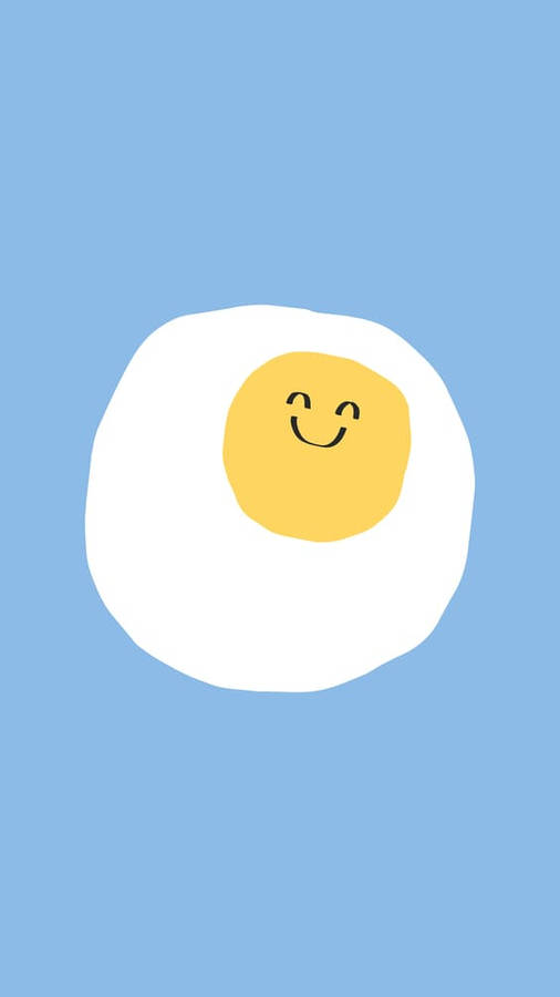 Download Cute Simple Smiling Egg Yolk Wallpaper | Wallpapers.com