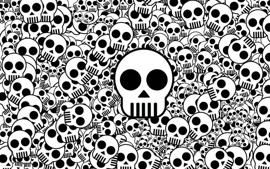 Cute Skeleton Skull Pile For Iphone Screens
