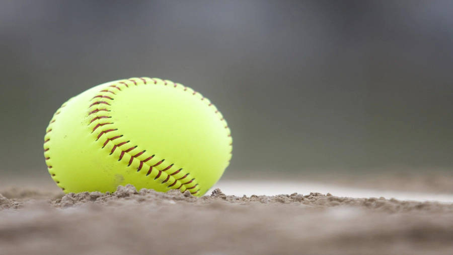 Download Cute Softball With Rocks Wallpaper 