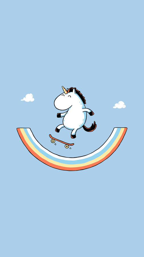 Download Cute Unicorn Sticker Aesthetic Phone Wallpaper | Wallpapers.com