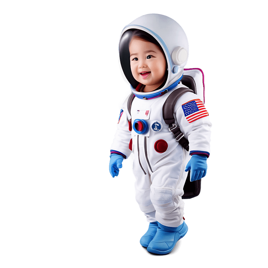 Little Kid in Astronaut Suit PNG bhj