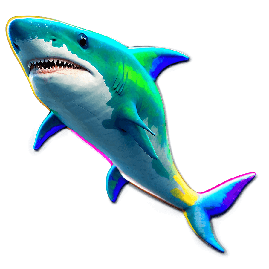 Colorful Mommy Shark PNG 05252024