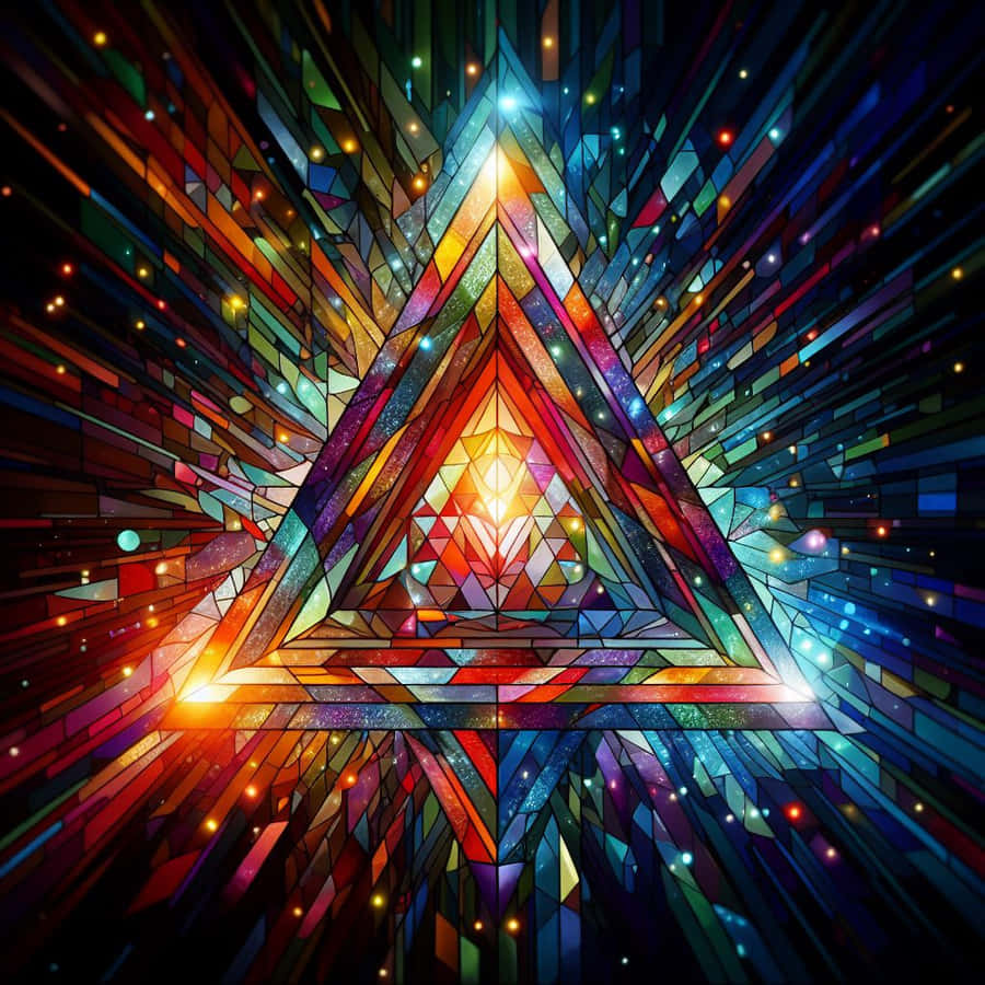 Arte Geométrica Triangular Vibrante