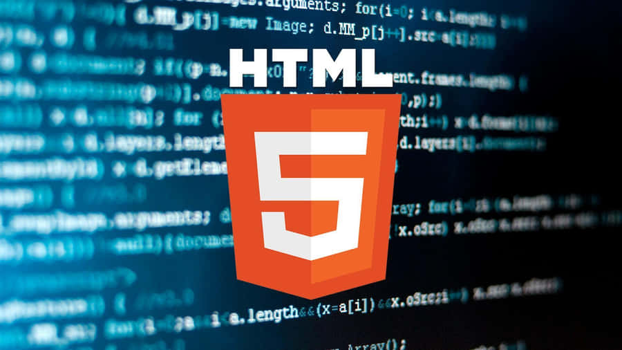 Fundo de Código com Logo H T M L5
