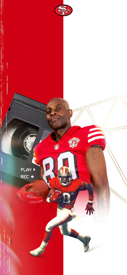 Æstetisk Jerry Rice 49ers iPhone Tapet