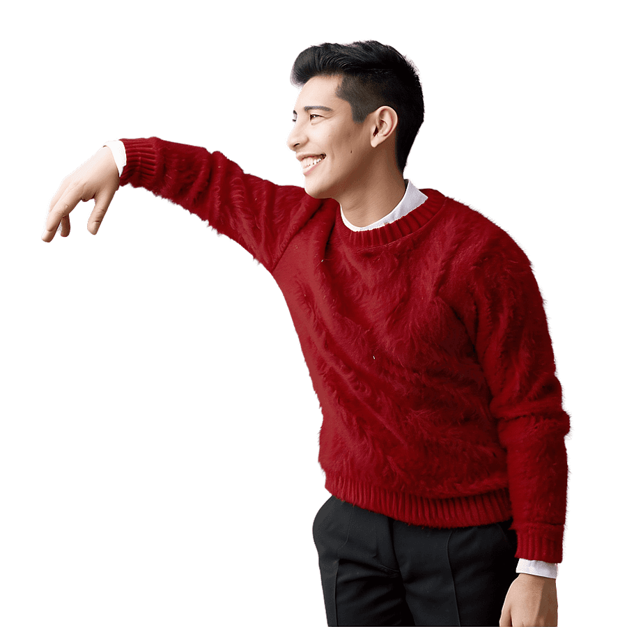 Fuzzy Red Sweater PNG 54