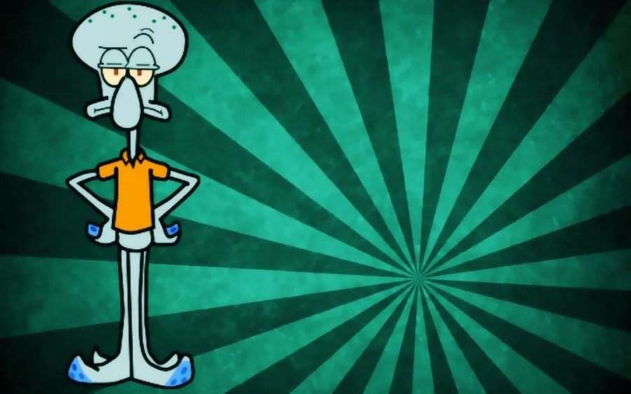 Squidward Tentacles grumpy look wallpaper