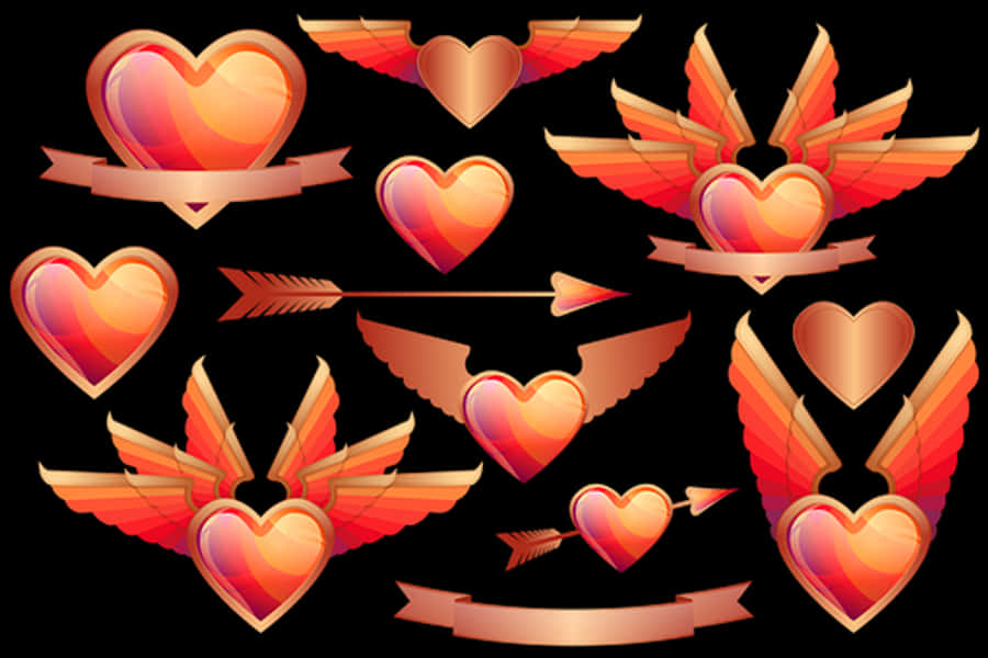 Hearts_with_ Wings_and_ Arrows