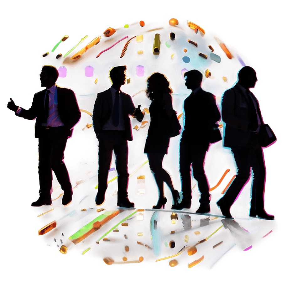 Animated People Silhouette PNG jys45