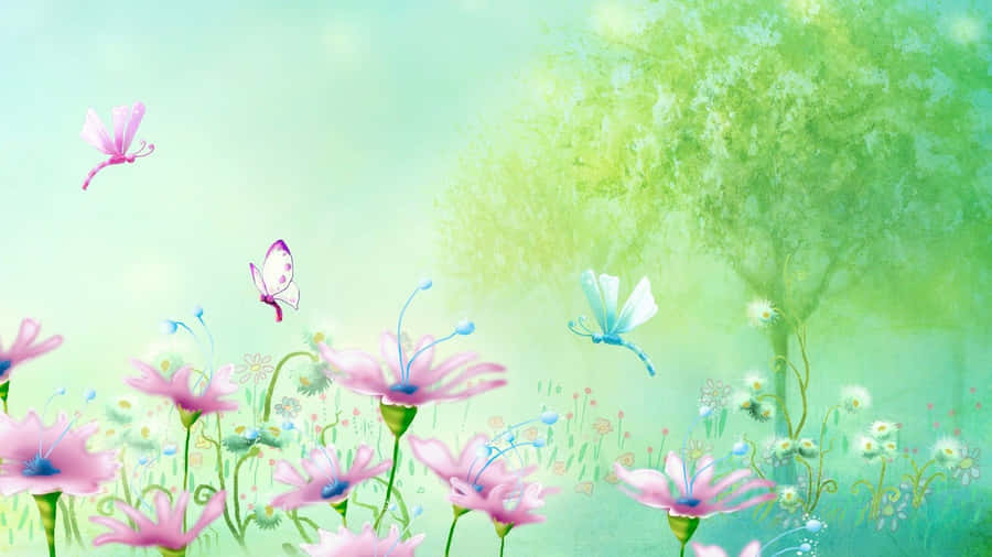 Flores de Primavera Pastel Fofas