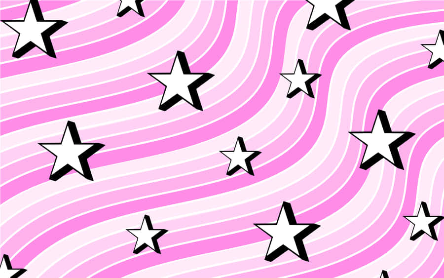 Unastella rosa magica brilla nel cielo notturno.