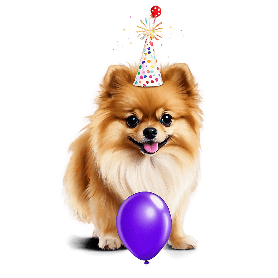 Pomeranian Birthday Party PNG ajg30