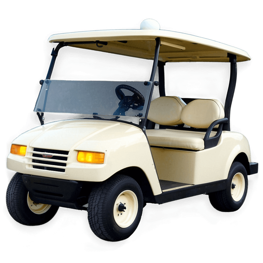 Golf Cart with Headlights PNG xps