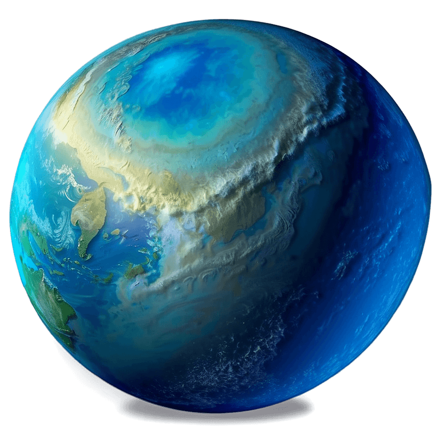 Fantasy Blue Planet Scene PNG xrs48