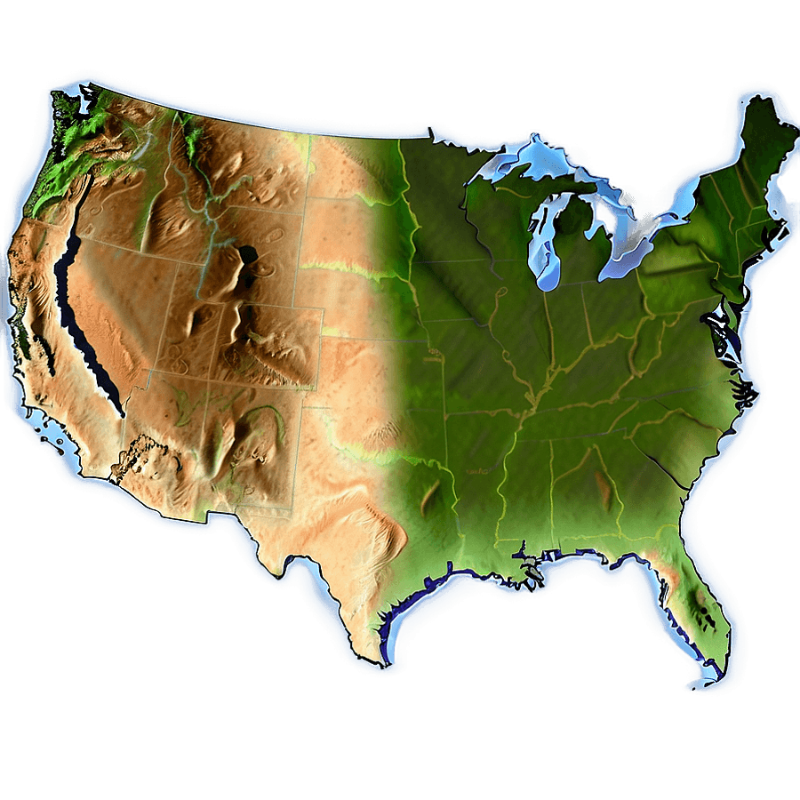 United States Mountain Ranges PNG 05242024