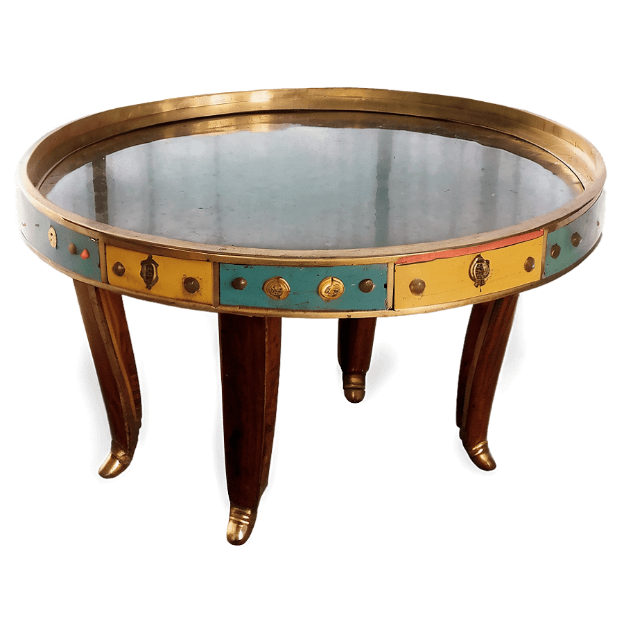 Vintage Small Table PNG 06292024