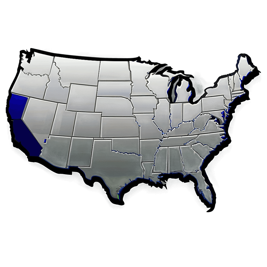 US Map Clipart PNG tne