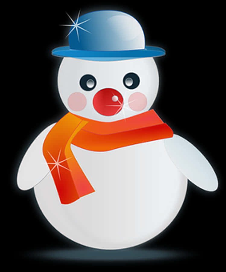 Cheerful Snowman Illustration