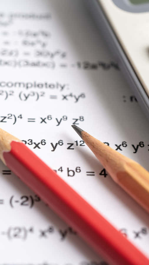 Mathematische Gleichungen Nahaufnahme Bleistift