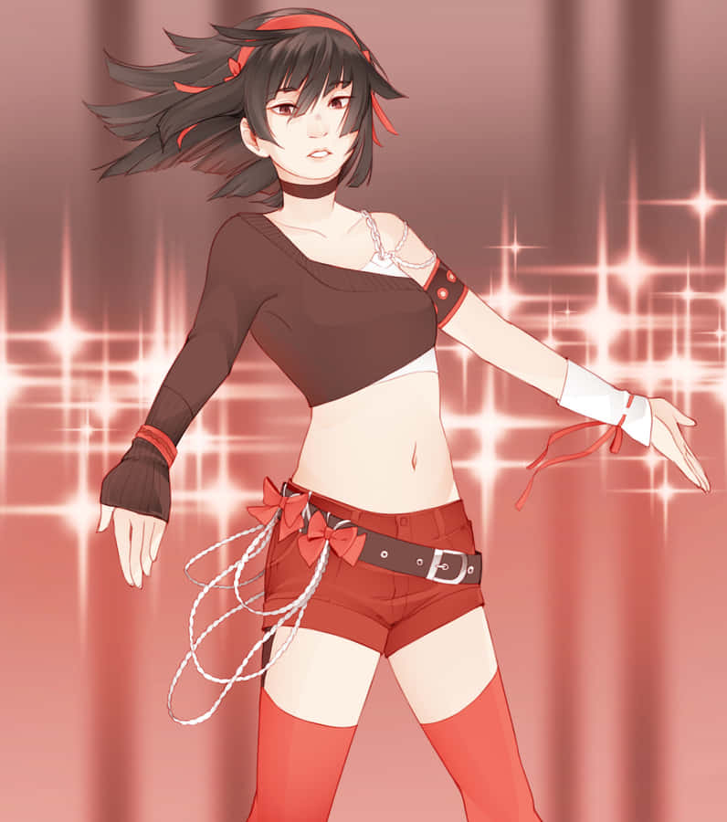 Ruri Hijiribe Anime Stijl Dans Pose