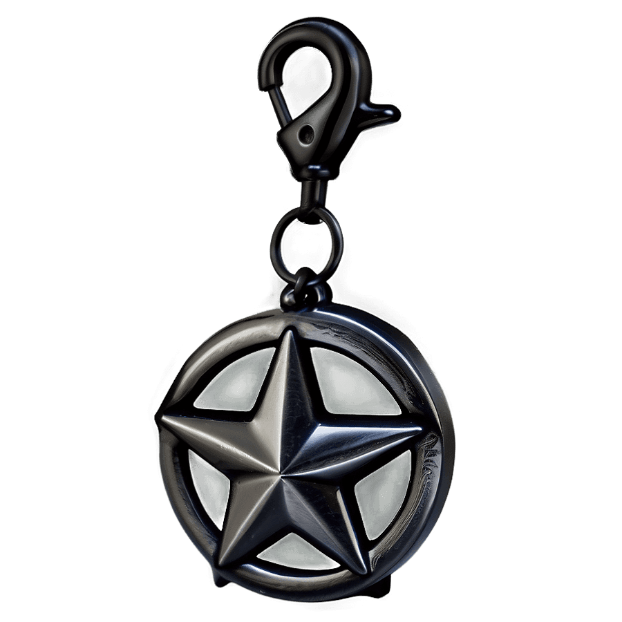 Black Star Charm PNG 42