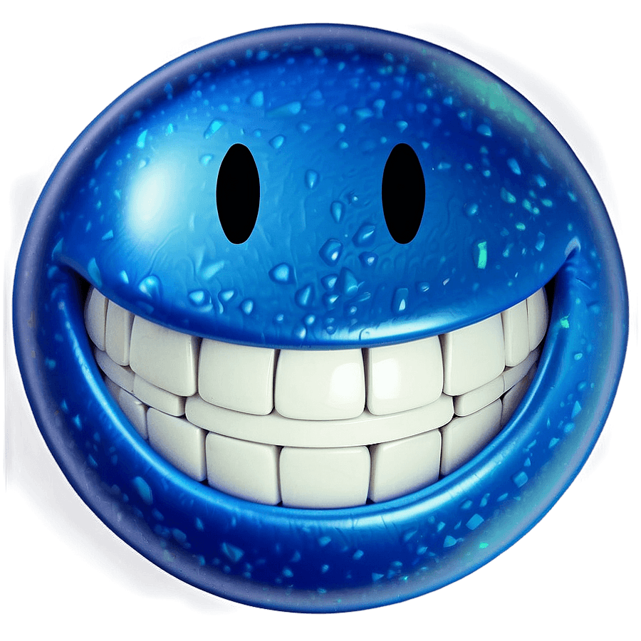 Radiant Blue Smiley Face Art PNG igb
