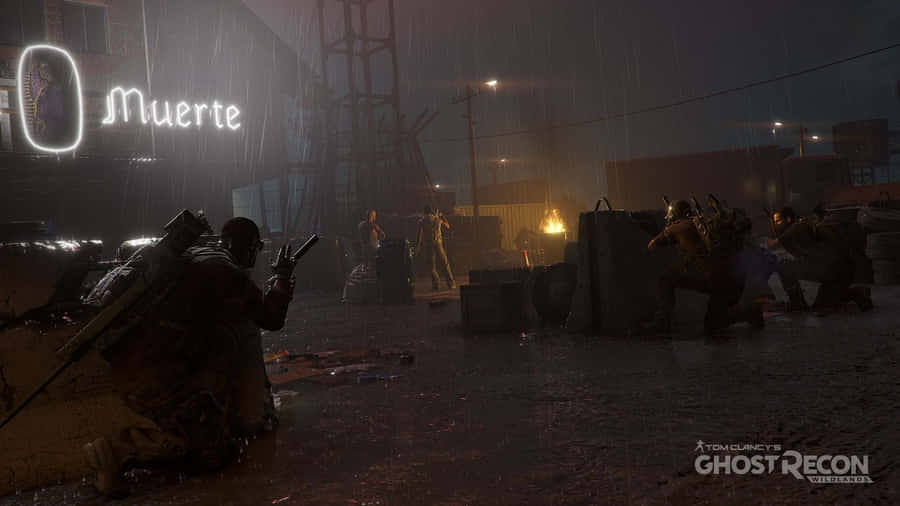HdGhost Recon Wildlands Hintergrund Soldaten, die im Regen schleichend