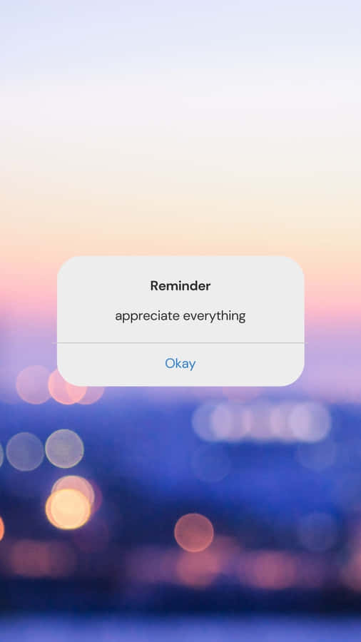 Et skærmbillede af appens notifikationsskærm