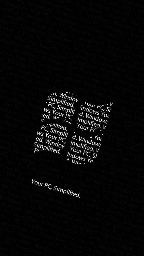 Solid Black 4K Windows Text Art