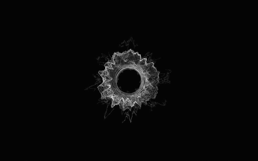 Download Dark Minimalist Bullet Hole Wallpaper | Wallpapers.com