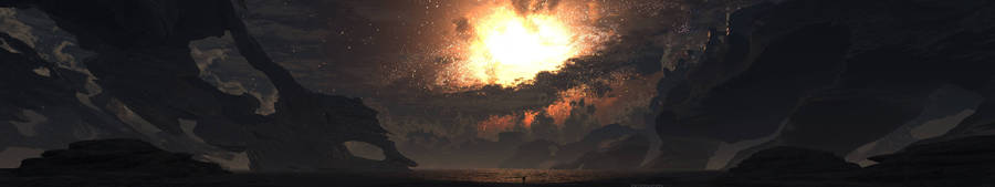 Dark Sky Explosion wallpaper.