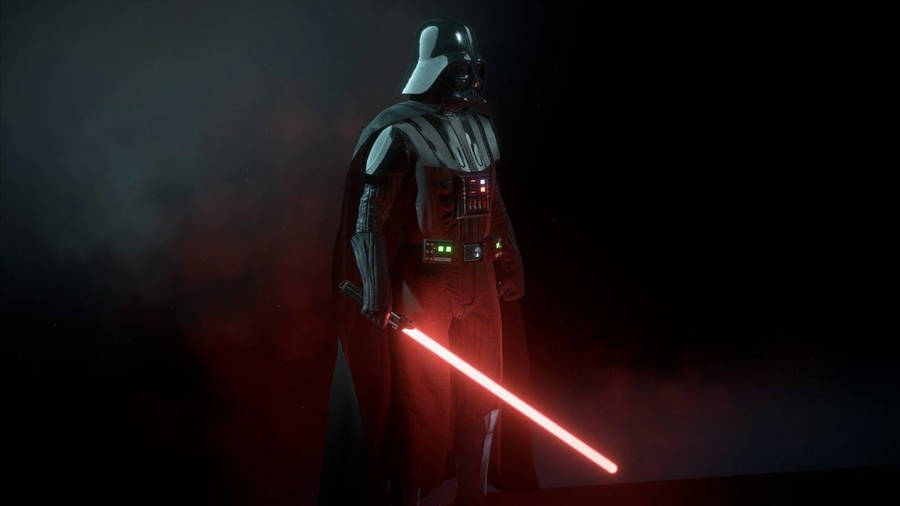 Download Darth Vader Standing In The Dark Wallpaper | Wallpapers.com