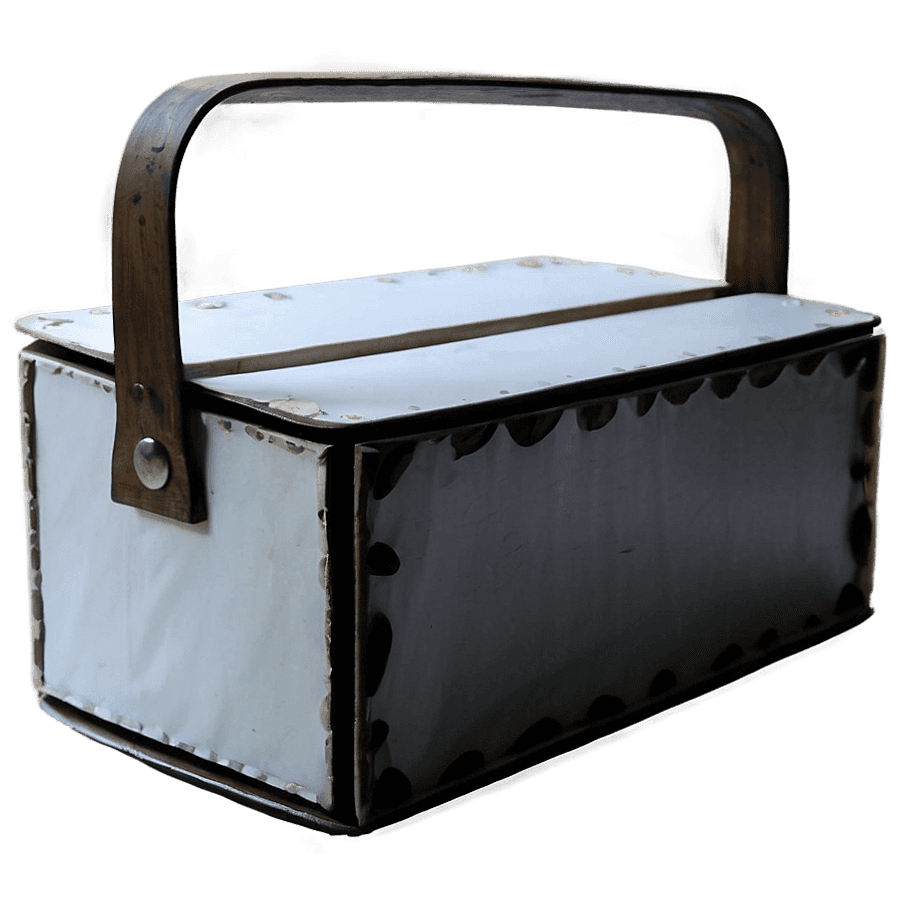 White Box with Handle PNG 05252024
