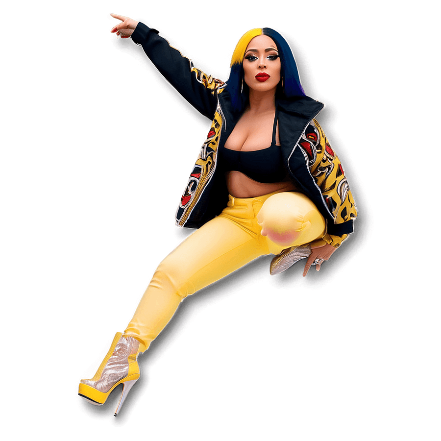 Cardi B Signature Outfit PNG 05212024