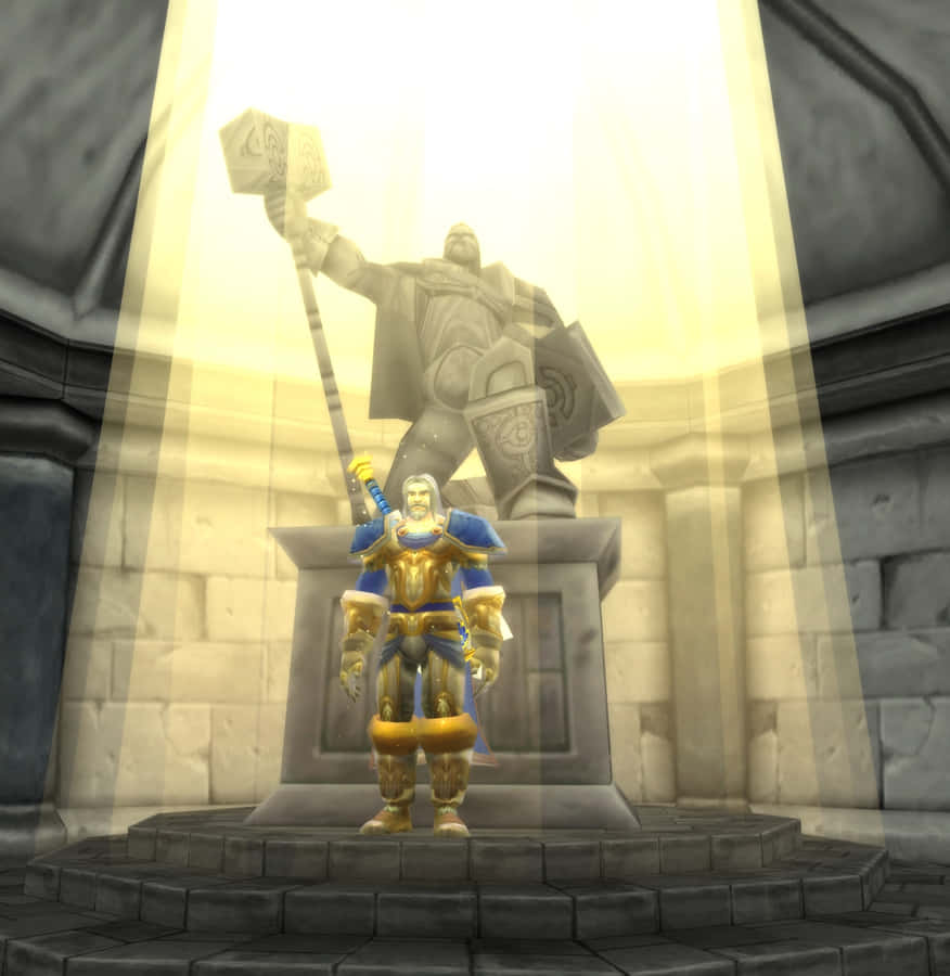 Statua e Personaggio di Uther il Portatore di Luce
