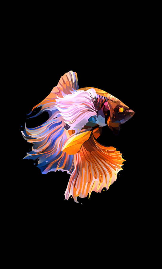 Vibrant Betta Fisk Illustration