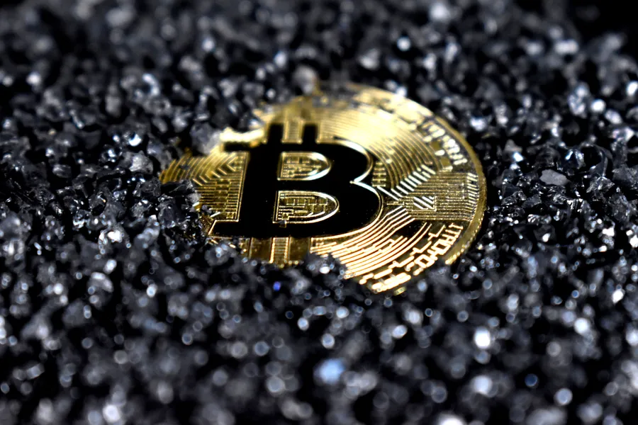 Black Bitcoin Token wallpaper.