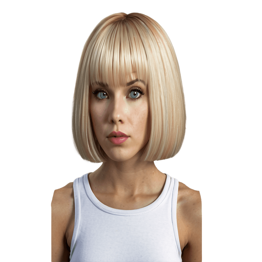 Blonde Bangs for Oval Face PNG 67