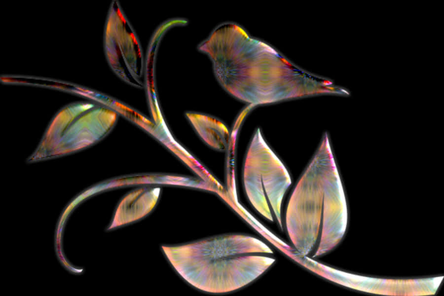 Iridescent Bird Artwork
