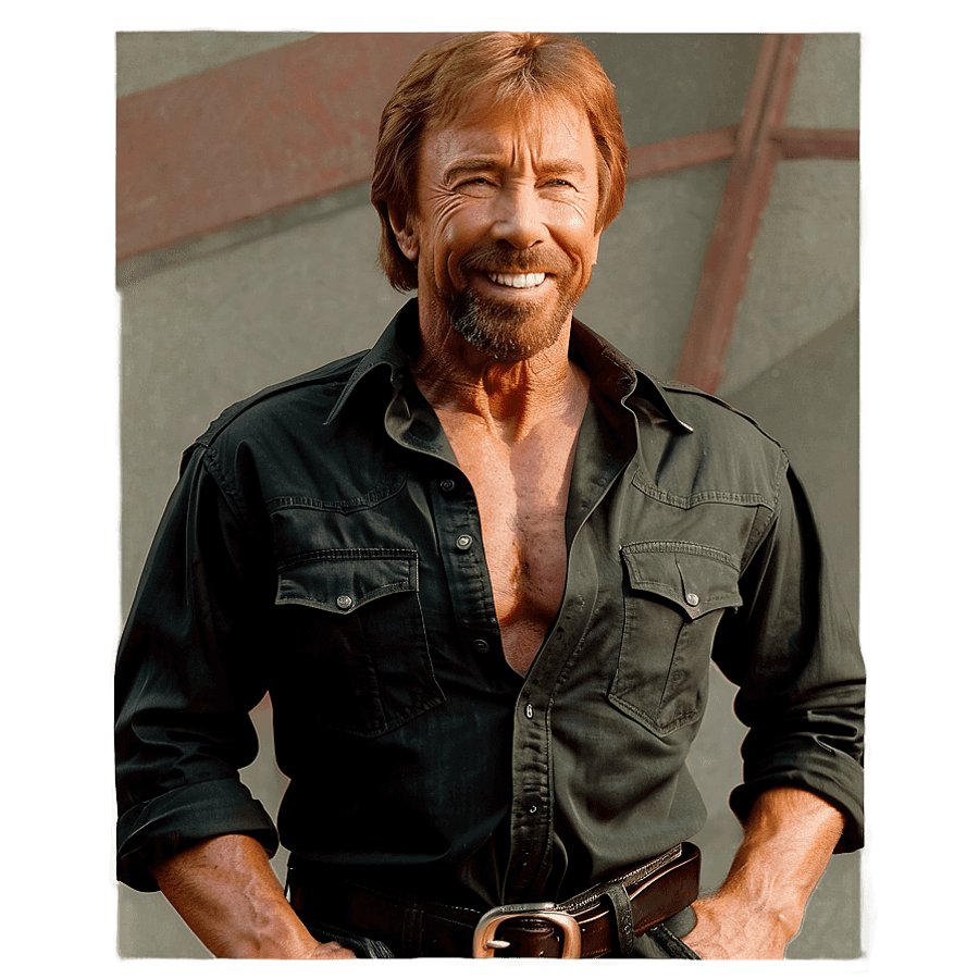 Chuck Norris Smiling Photo PNG mgm30
