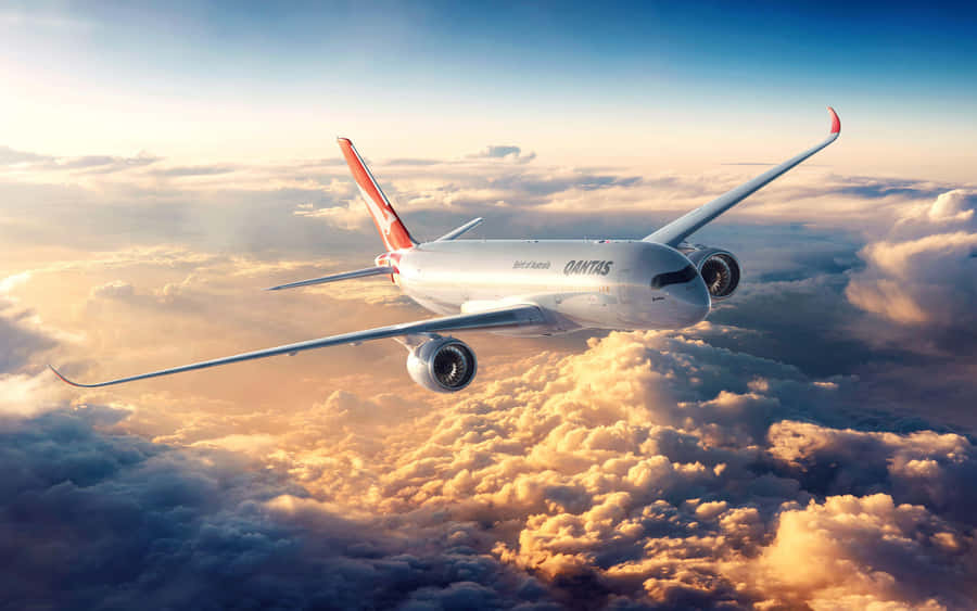 Vista Aerea di un Airbus Qantas