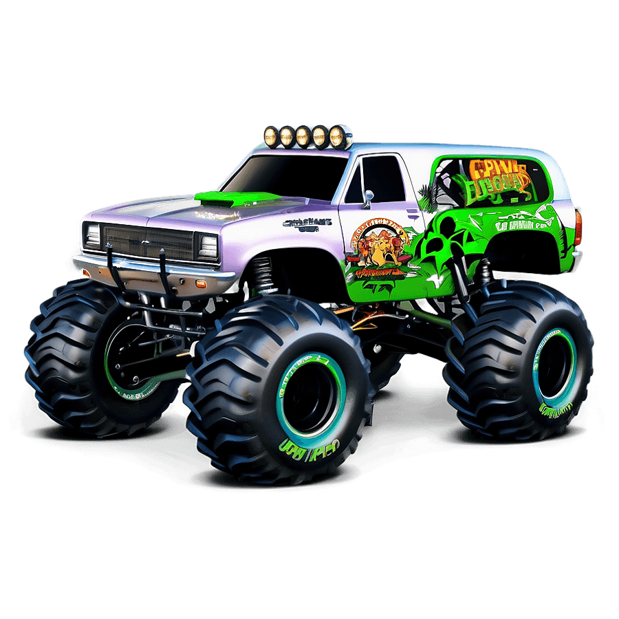 Grave Digger Monster Truck PNG scx84