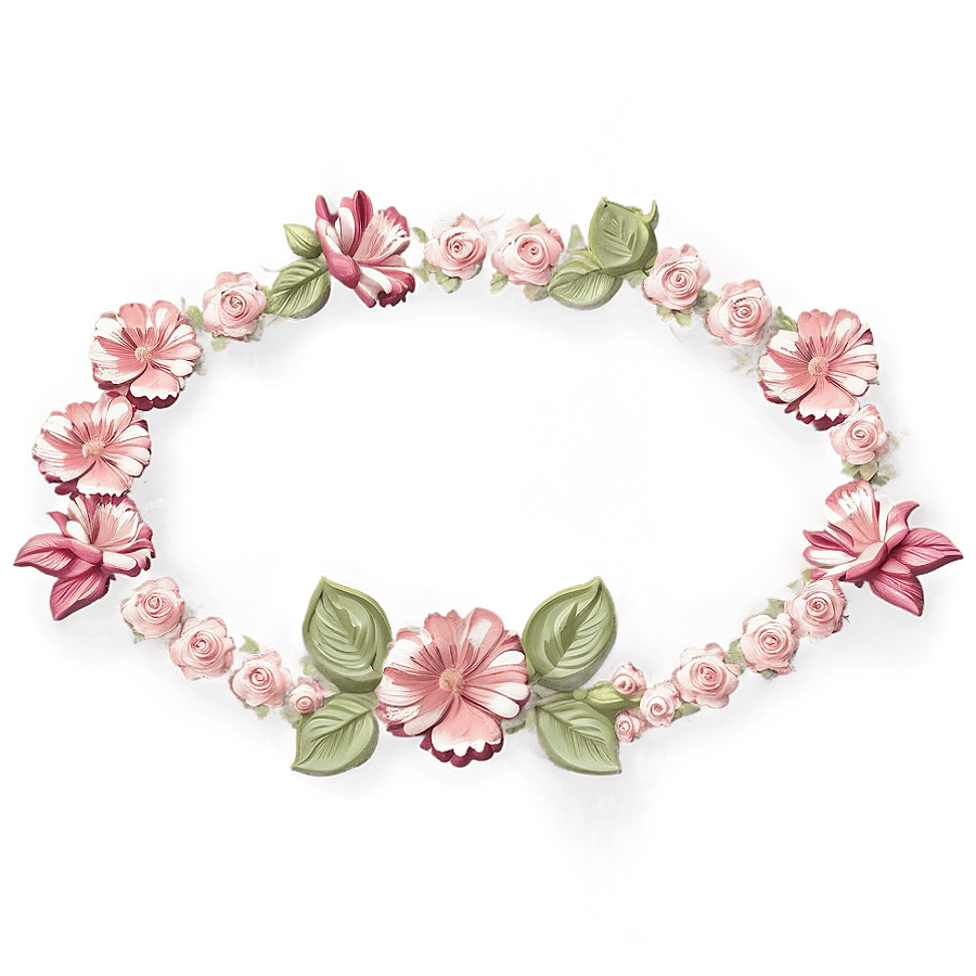 Rolled Flower Frame Embellishment PNG inc