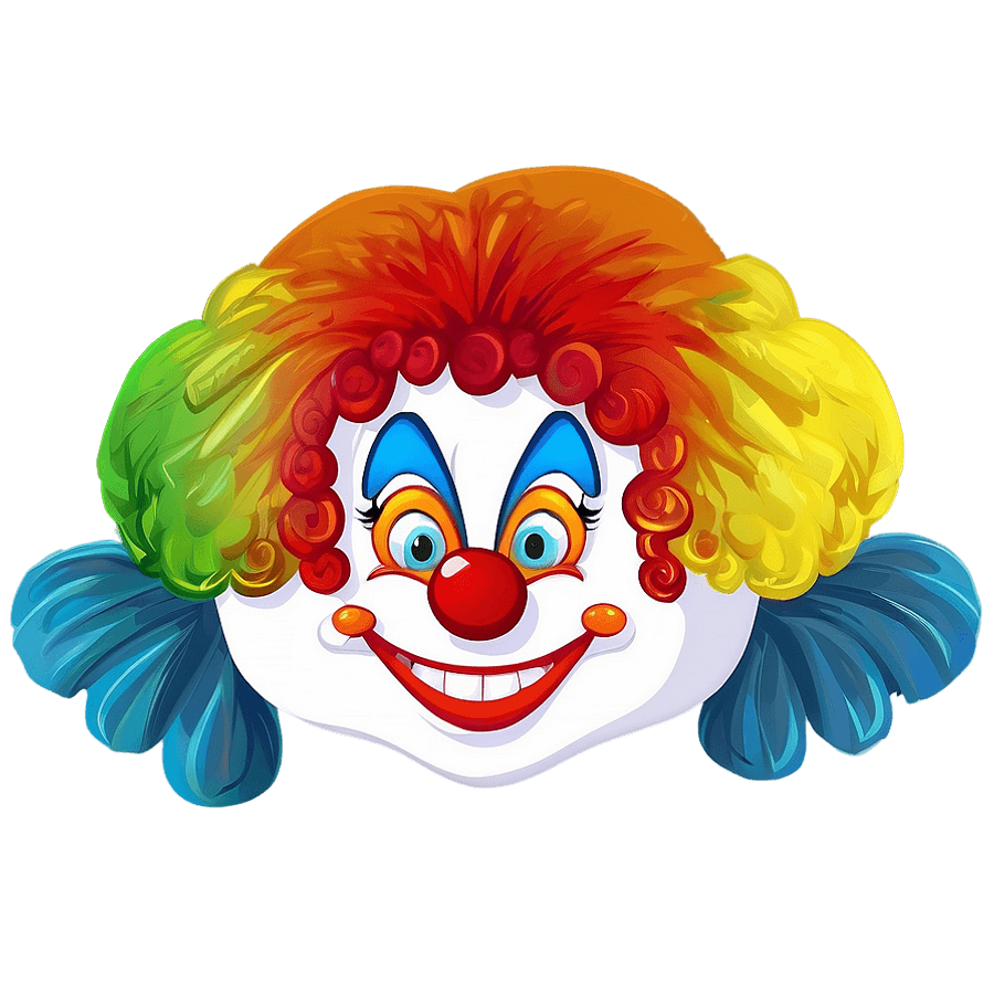 Cartoon Clown Wig PNG 72
