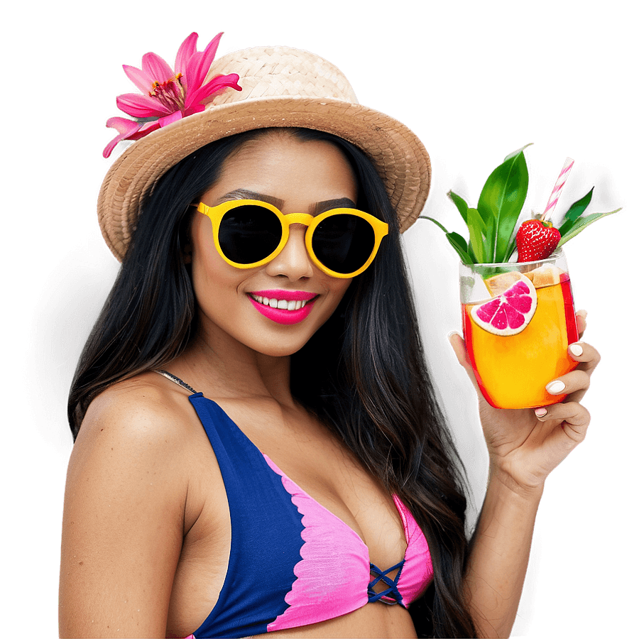 Vibrant Hello Summer Party PNG tyw81